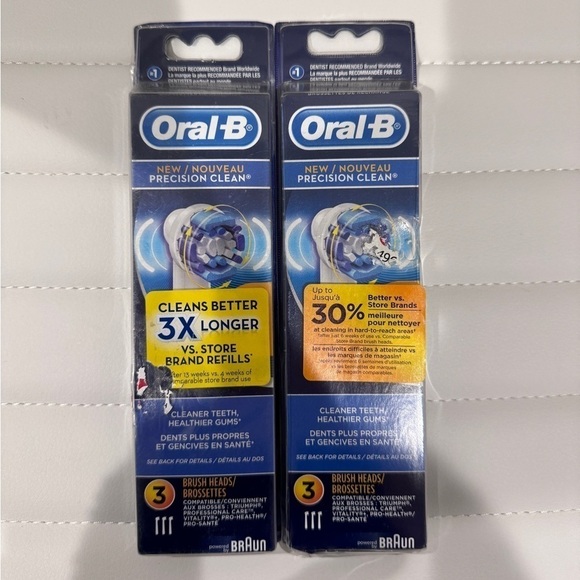 Oral-B Precision Clean Toothbruah Heads Lot of 6 - Picture 1 of 2